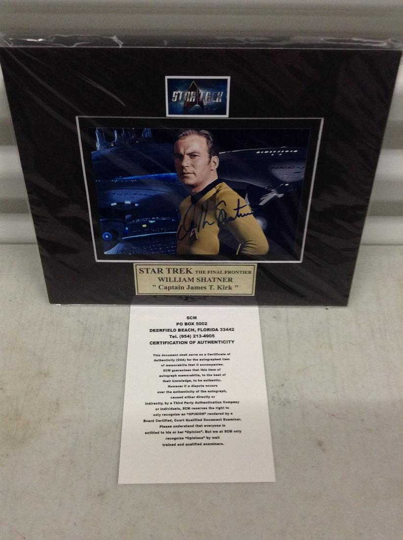 William Shatner Star Trek signed photo 8x10 mat w/ COA (1 of 1)