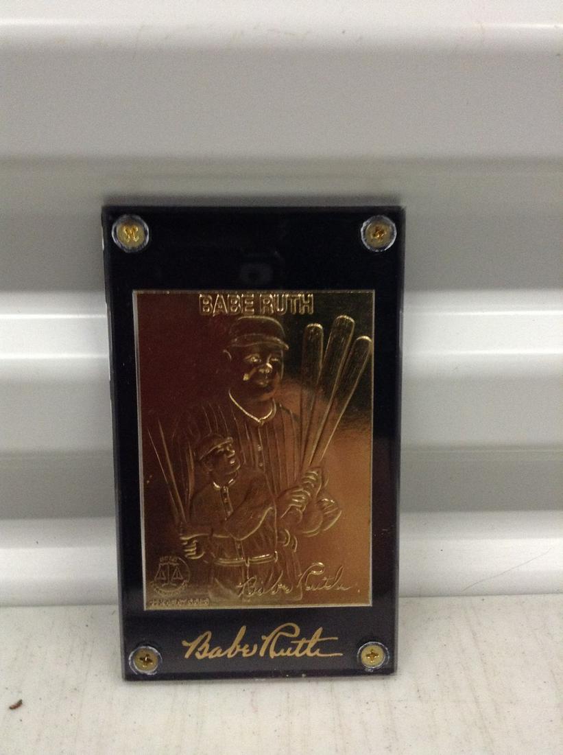 Babe Ruth 24k gold baseball card w/ COA (1 of 1)