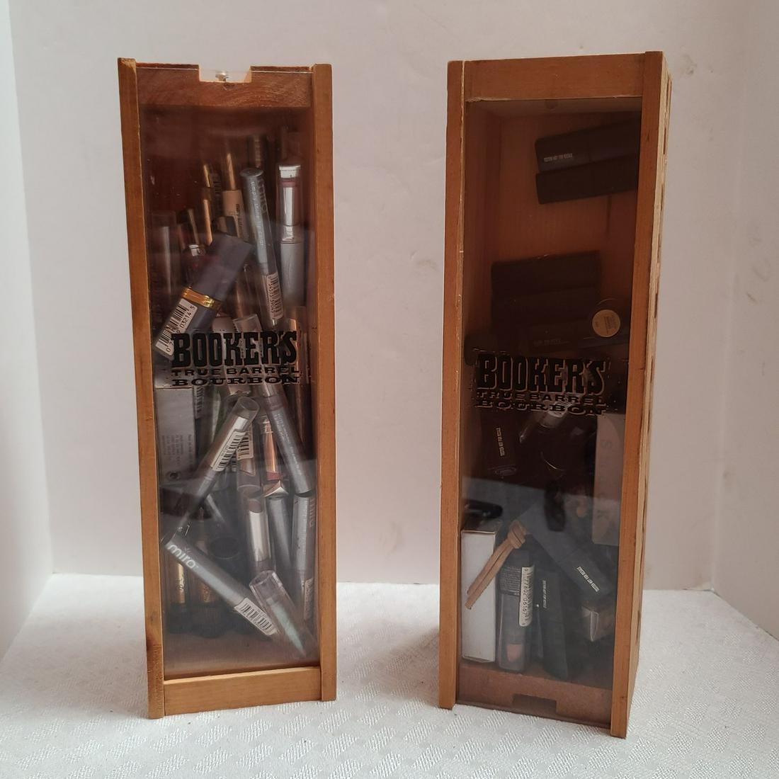 2 Whiskey Boxes filled with Cosmetics (1 of 1)