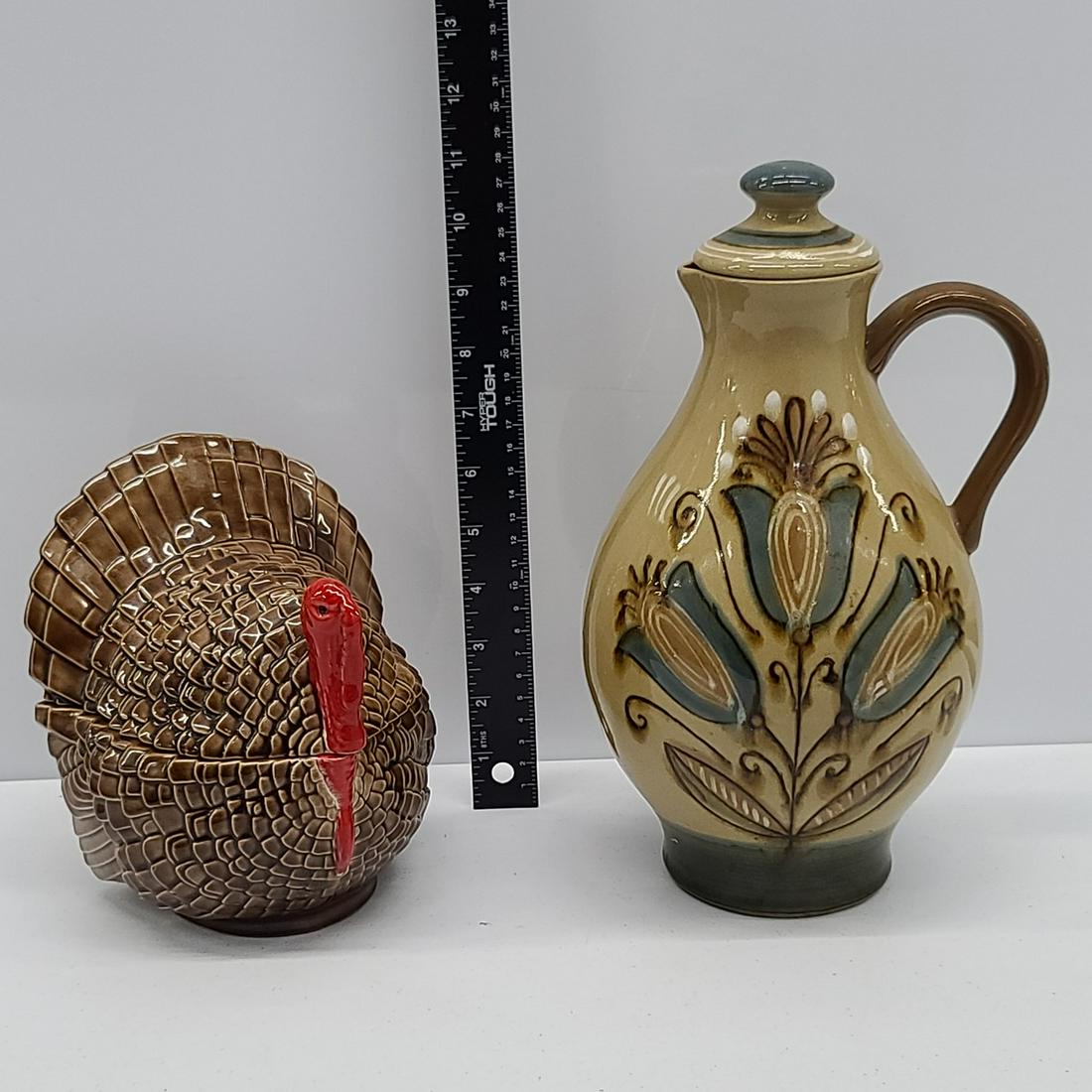 Vintage Ceramic Turkey Jar & Pitcher (1 of 1)