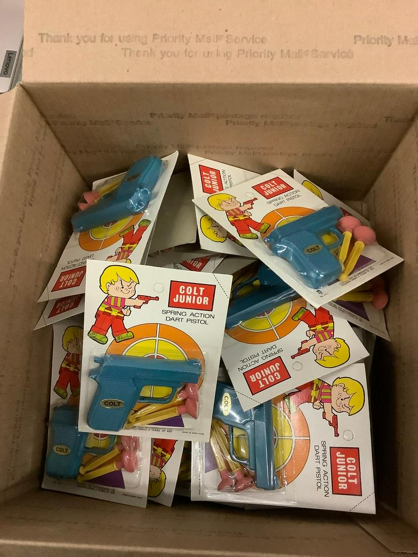 Large Amount of Colt Junior Spring Action Dart Pistol: Large Amount of Colt Junior Spring Action Dart Pistol