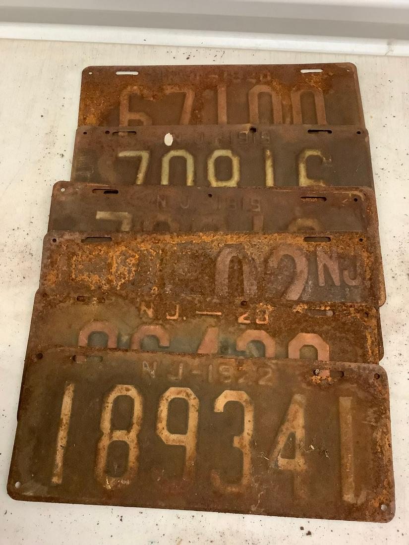 Lot of 1919-1920 License Plates (1 of 1)