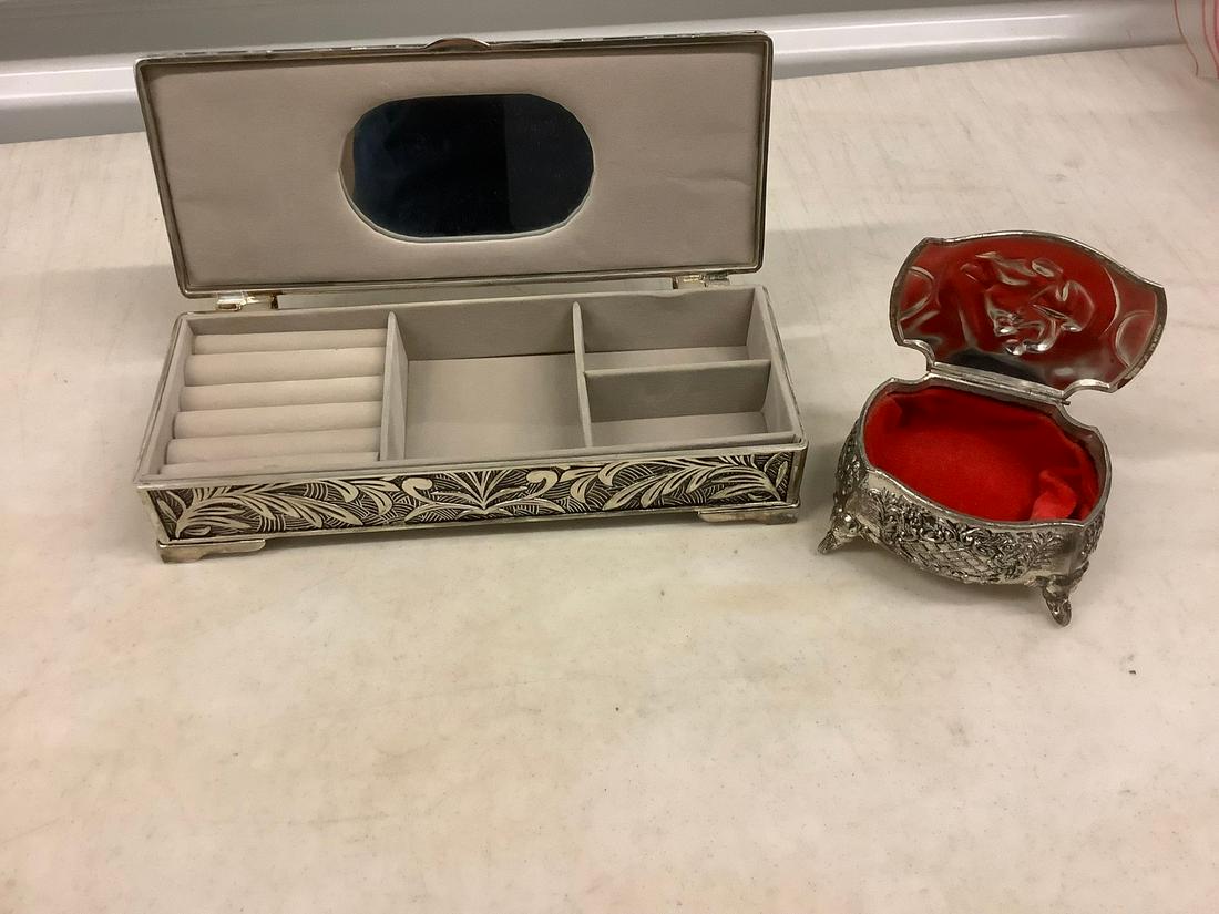 Two silverplated Jewlery/trinket boxes (1 of 1)