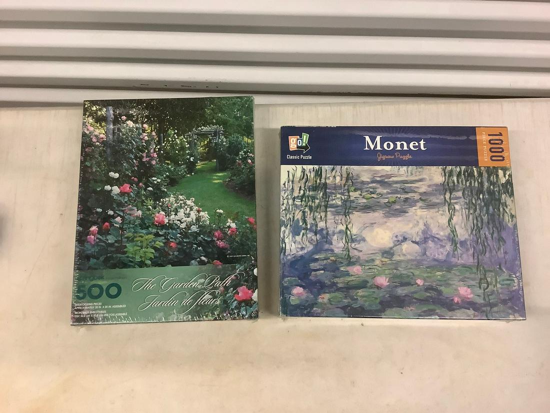 Two sealed puzzles - monet and garden path: Two sealed puzzles - monet and garden path