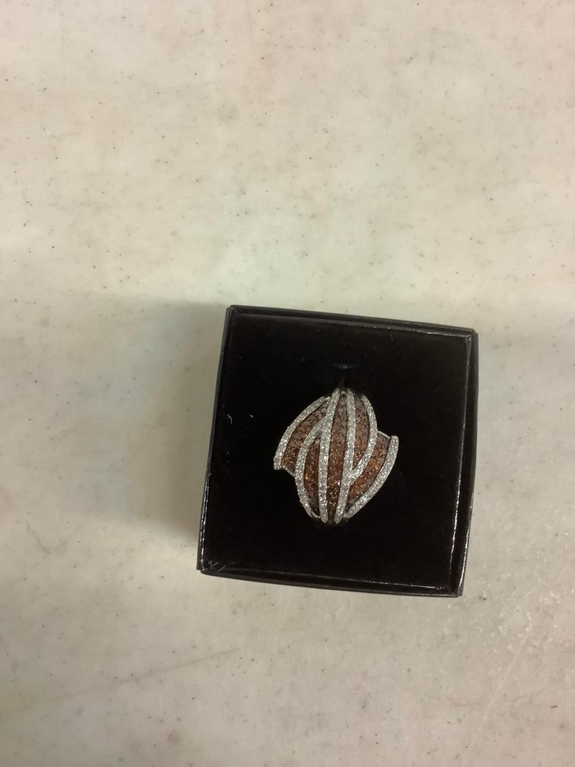 Large sterling marcasite C.Z ring: Large sterling marcasite C.Z ring