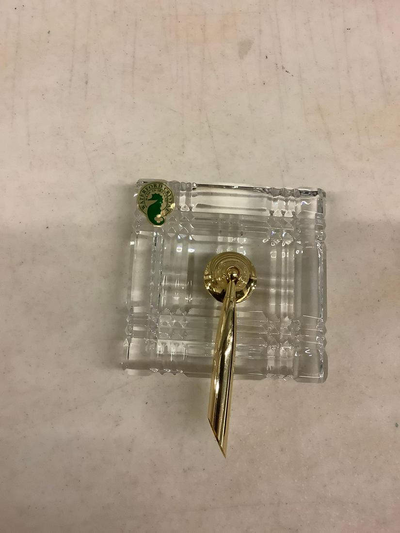 signed waterford desk pen holder: signed waterford desk pen holder