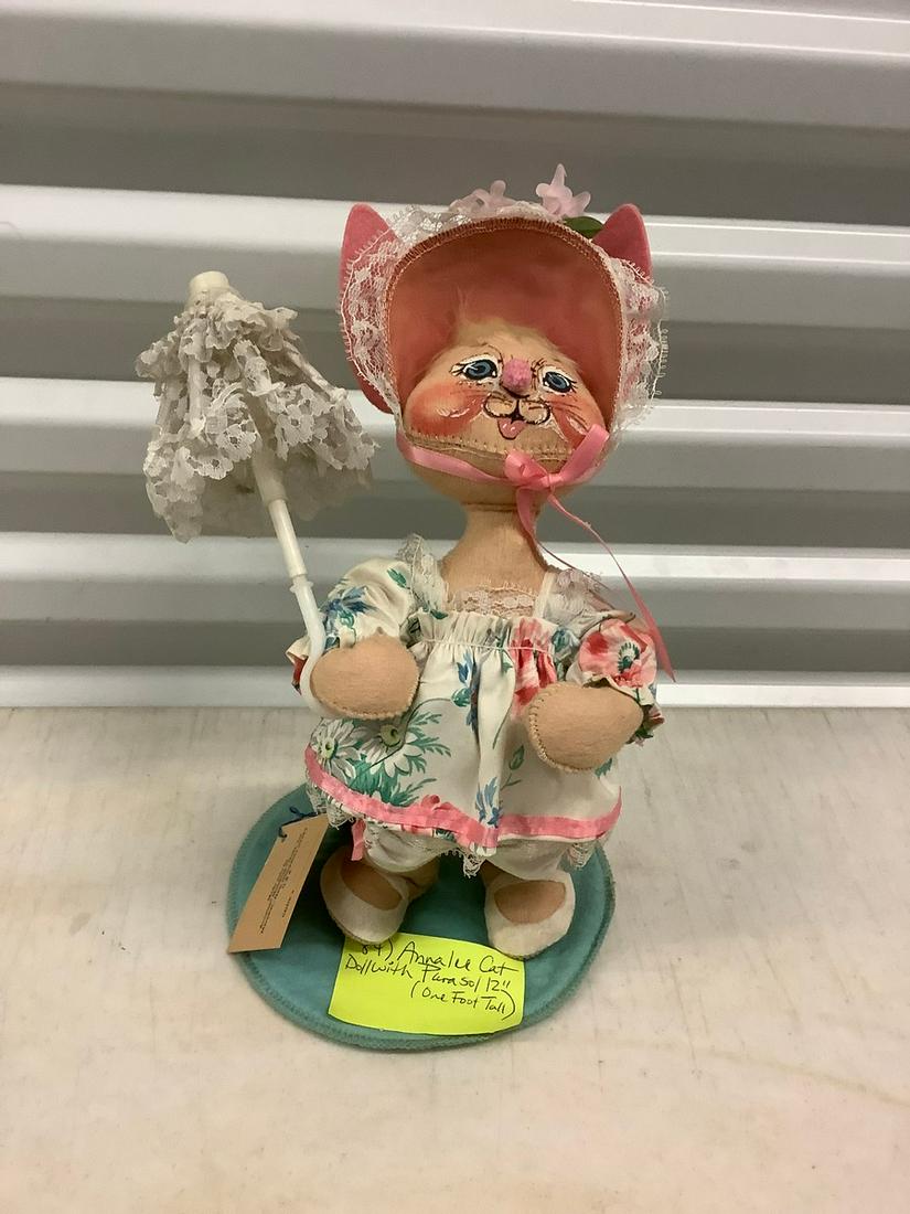 Annalee cat doll parasol 12" doll (1 of 1)