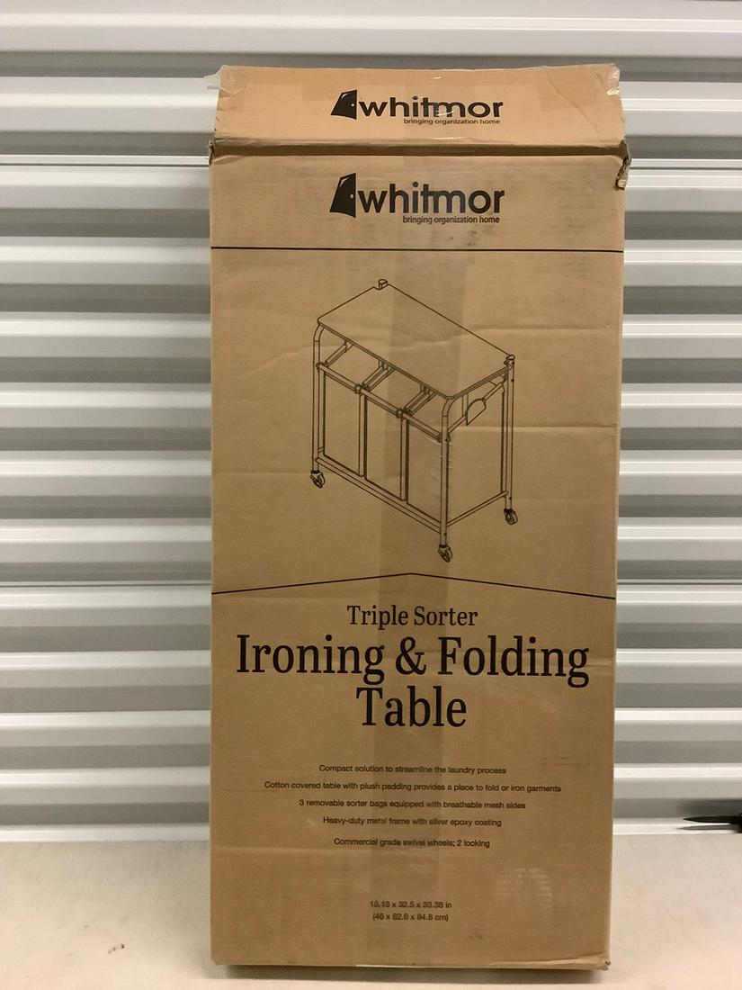 triple sorter ironing and folding table: triple sorter ironing and folding table