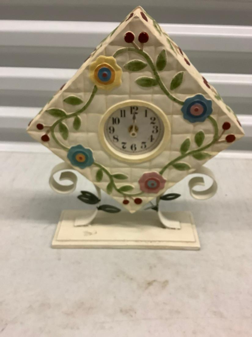 Figi Floral Motif Mantle Clock - works (1 of 1)