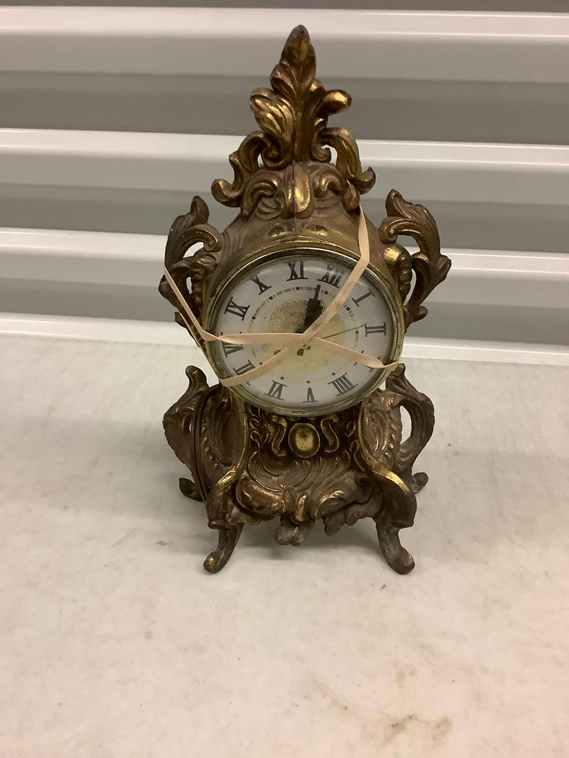 Vintage signed Lanchire electrified footed art metal (1 of 1)