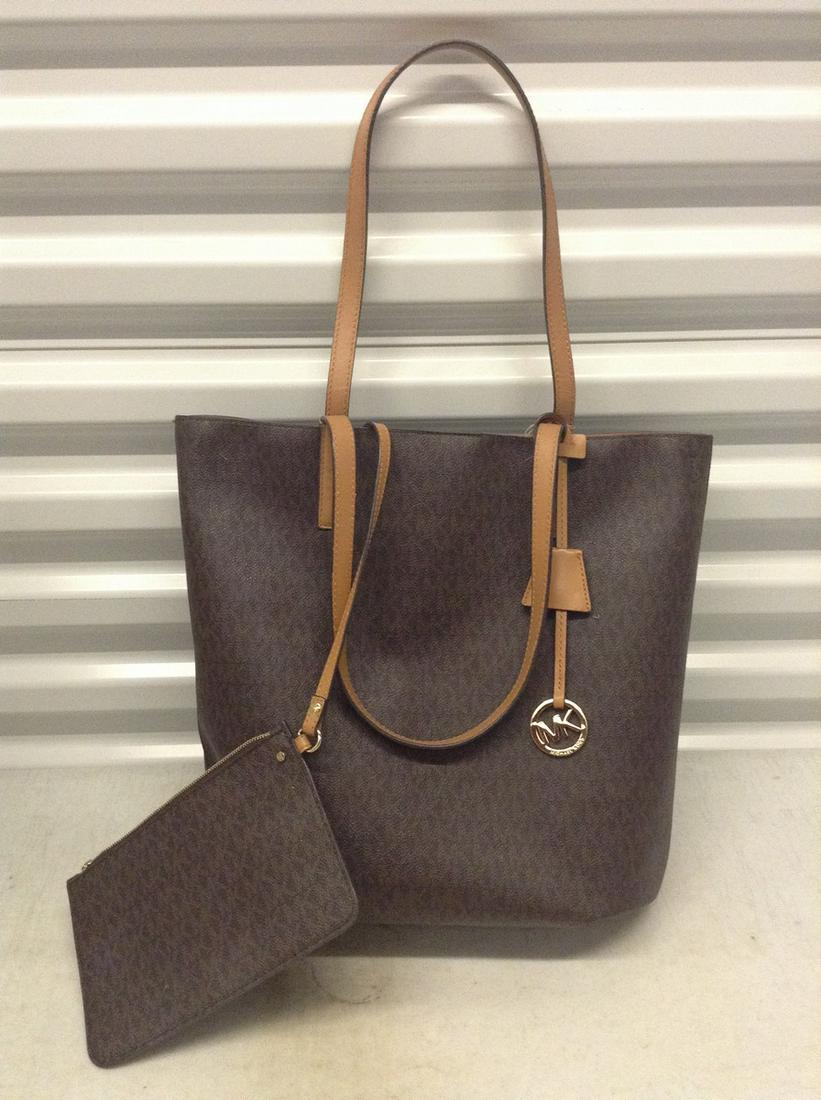 Michael Korrs Hayley Large Logo Tote - Brown (1 of 1)