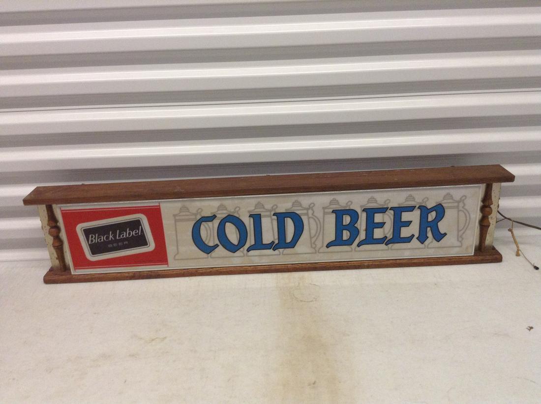 Black Label Cold Beer light up sign 40" x 8" (1 of 1)