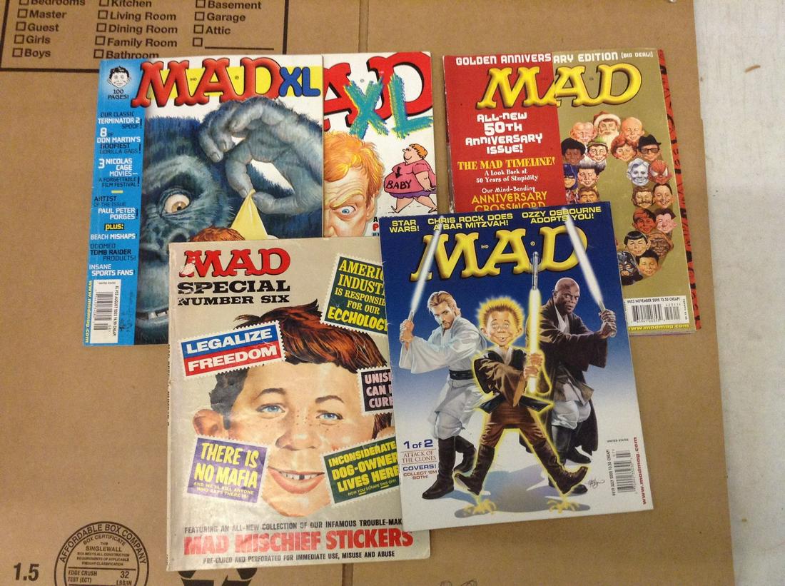 Lot of 5 Mad Magazines (1 of 1)