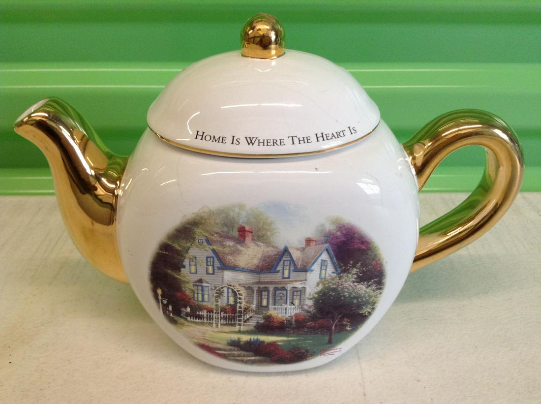 Signed Thomas Kinkade Teapot Teleflora Gift (1 of 1)
