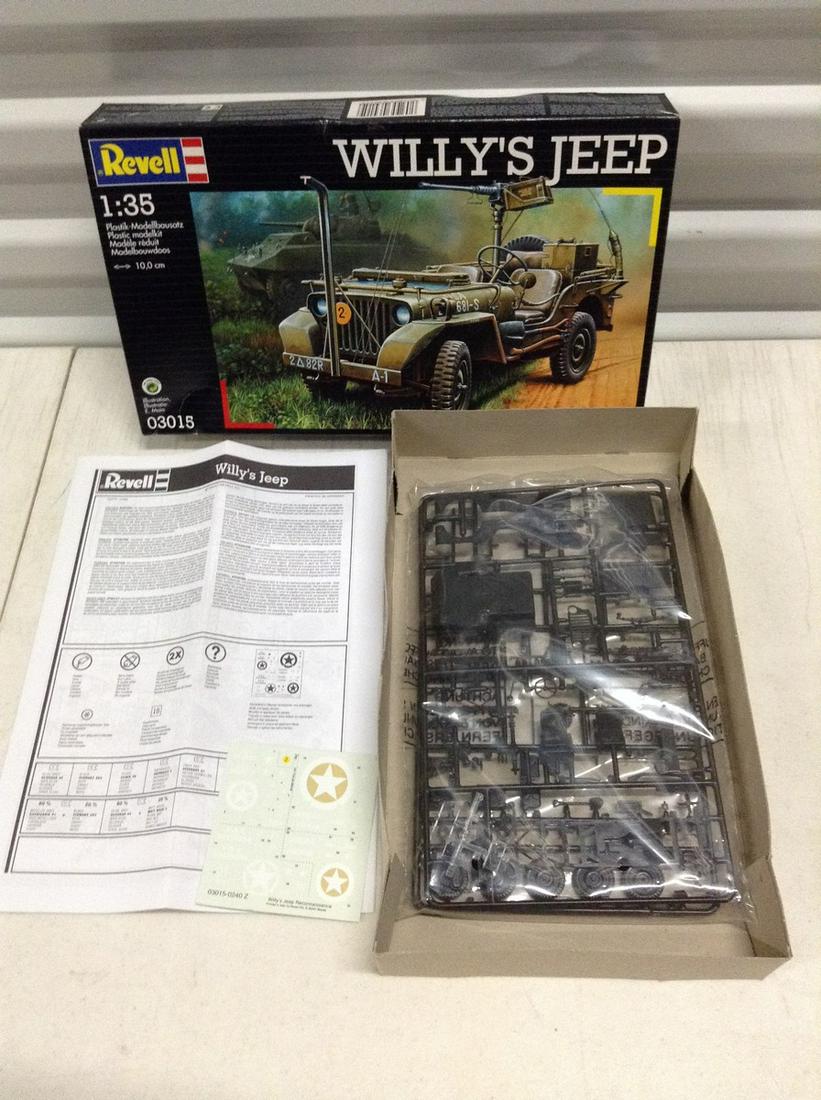 Revell Willy's Jeep Model Kit Parts Sealed (1 of 1)