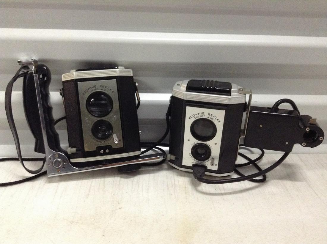 Vintage Kodak Brownie Reflex Cameras with Flashholder (1 of 1)