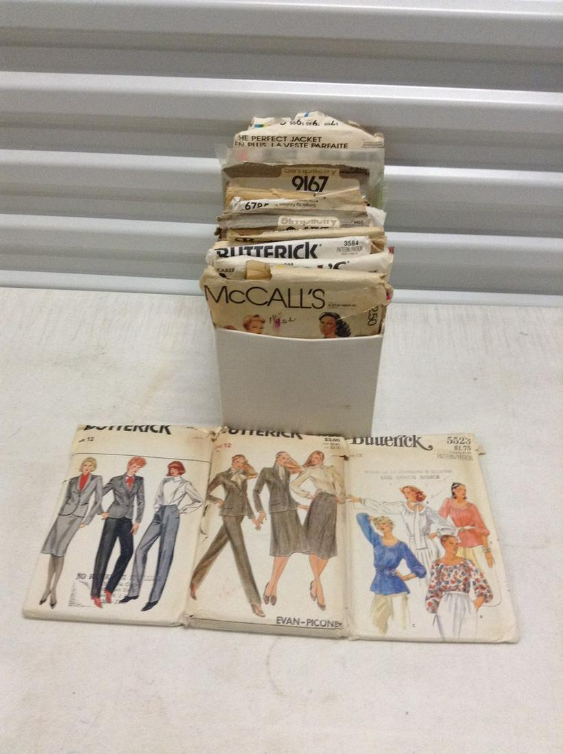 Box Full of Vintage Sewing Patterns (1 of 1)