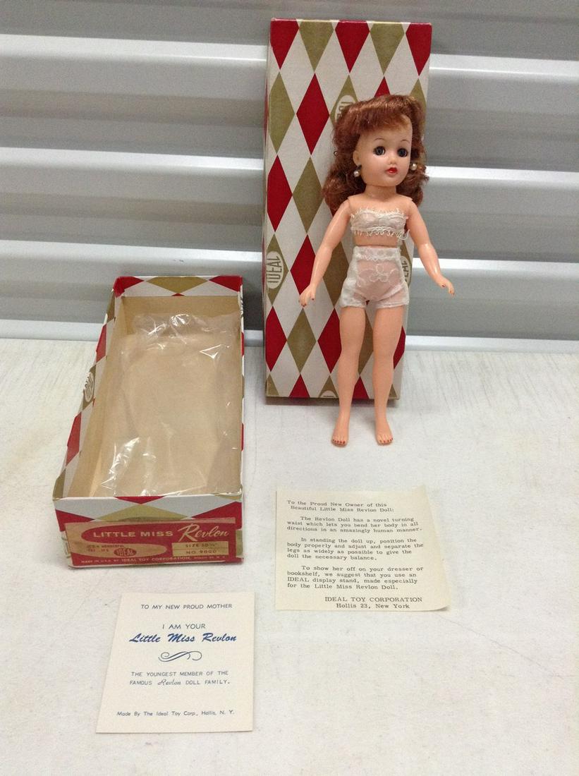 1950s Ideal "Little Miss Revlon" Doll with Original Box: 1950s Ideal "Little Miss Revlon" Doll with Original Box and Paperwork - excellent Condition