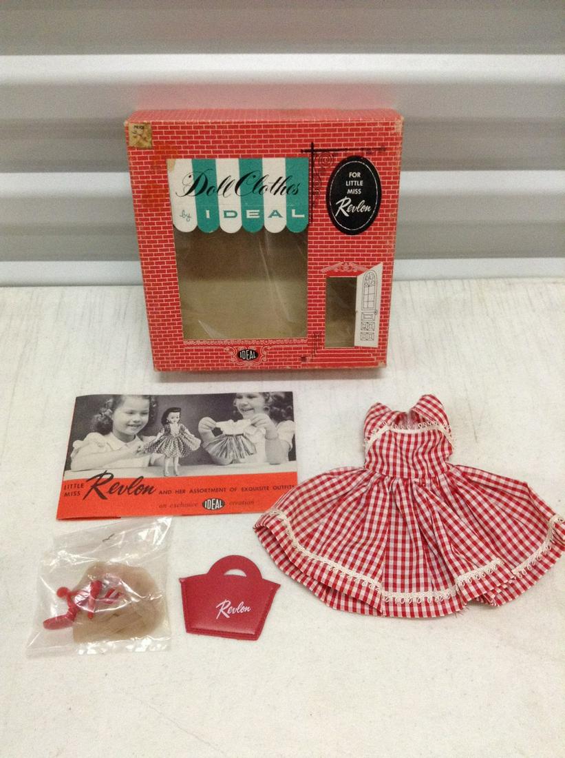 1950s Ideal "Little Miss Revlon" Doll Outfit With: 1950s Ideal "Little Miss Revlon" Doll Outfit With Original Box and Catalogue New Old Stock