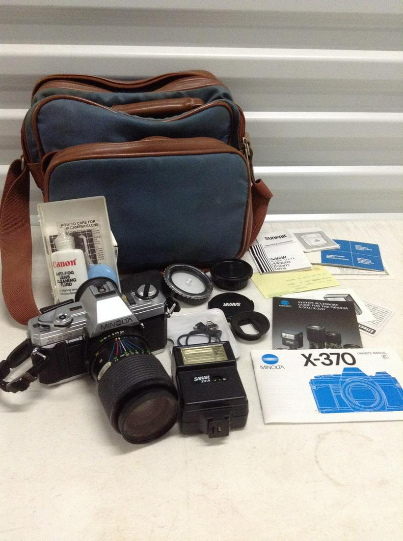 Minolta X-370 Camera with Hoya Skylight Lens, (1 of 1)