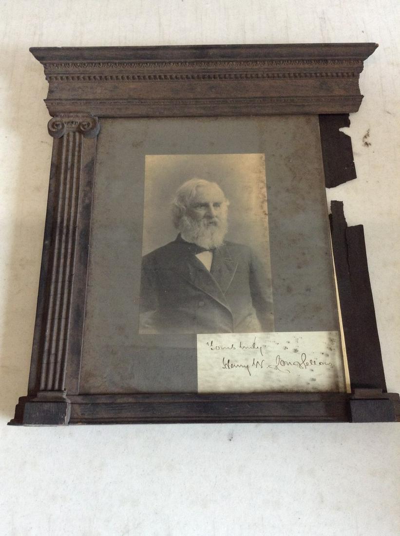 "Henry Longfellow" Photo in Damanged Picture Frame (1 of 1)