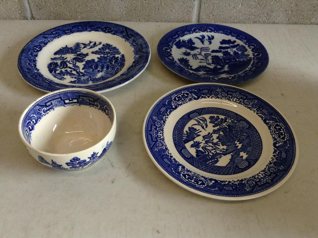 Willow Ware, Made in Japan, and Other Platters and Cup (1 of 1)