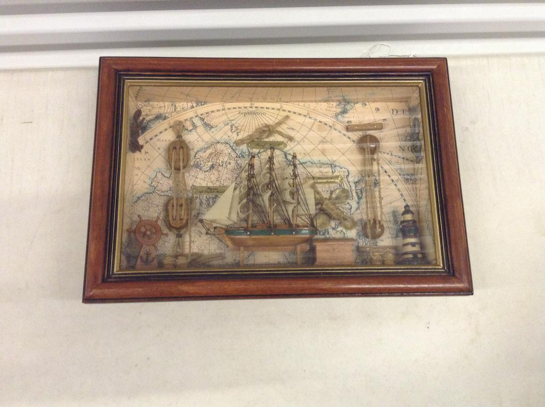 Ship and Knot framed display (1 of 1)