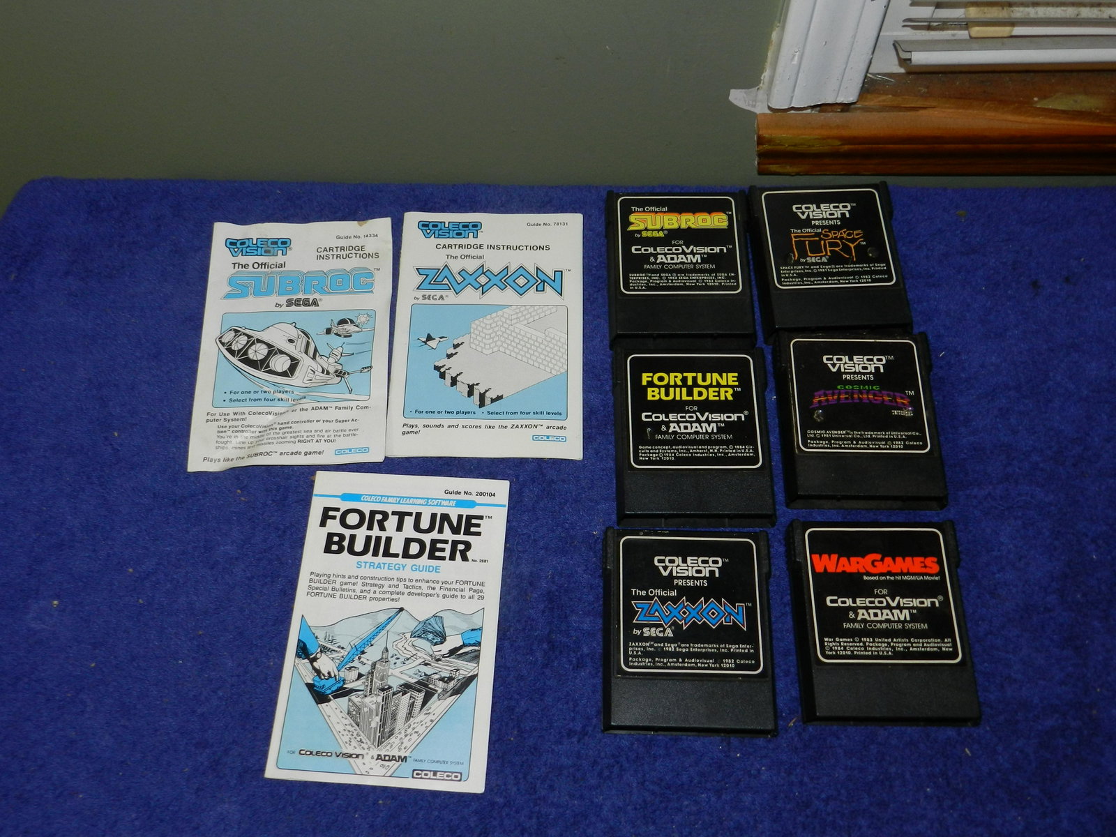 Lot of 6 Vintage Colecovision Adam Games & Manuals: Untested