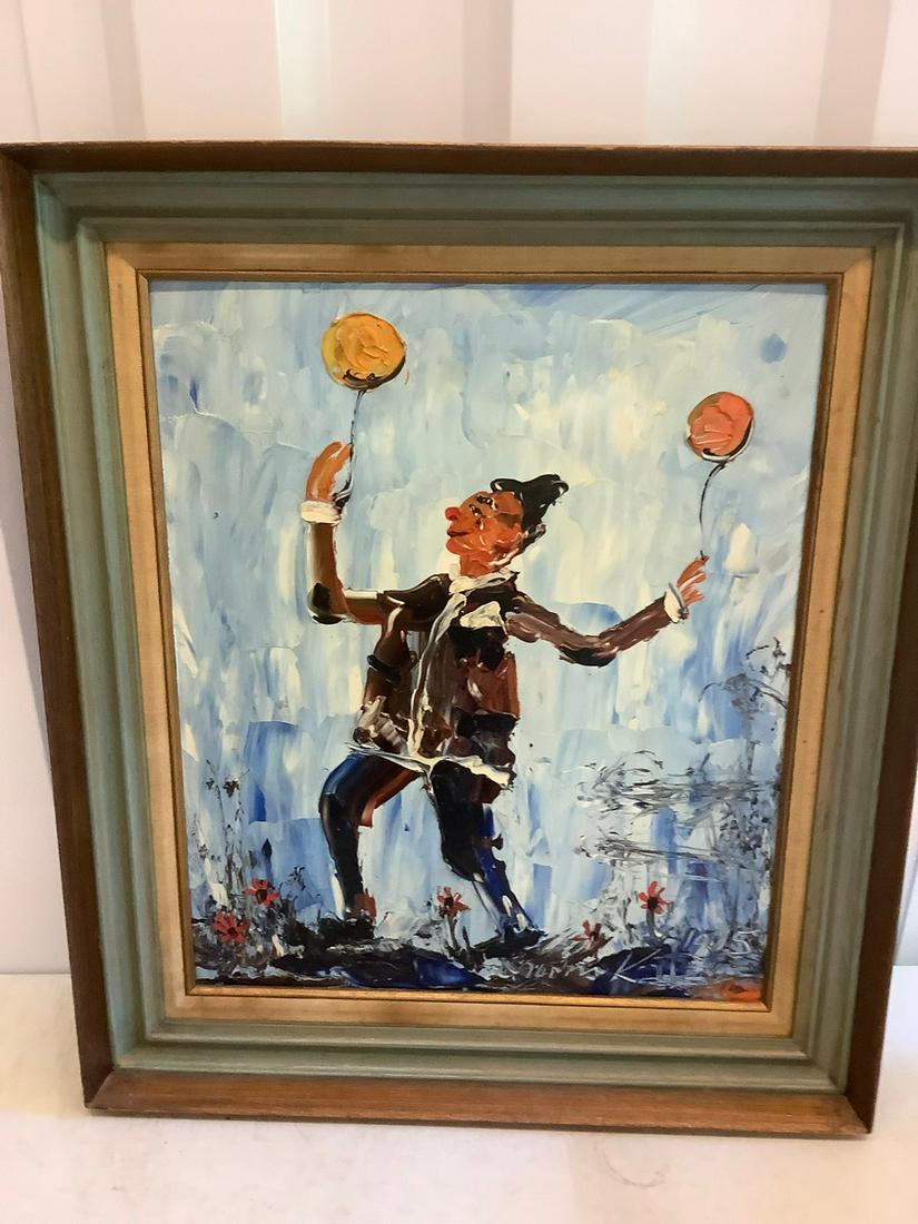 Original clown painting signed  1975 30x26 (1 of 1)