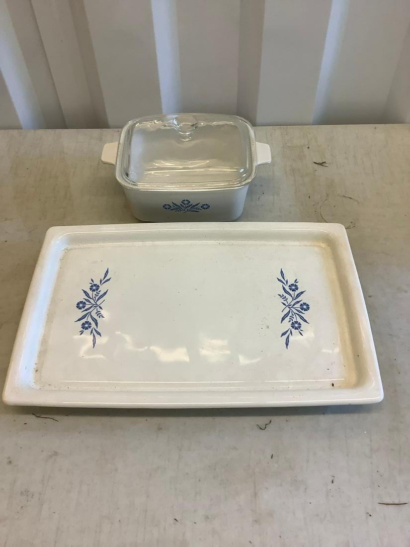 Corningware heated serving tray and container with lid (1 of 1)