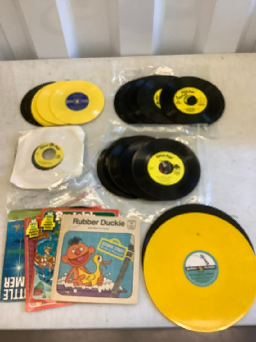 Large lot of vintage childrens records peter pan sesame (1 of 1)