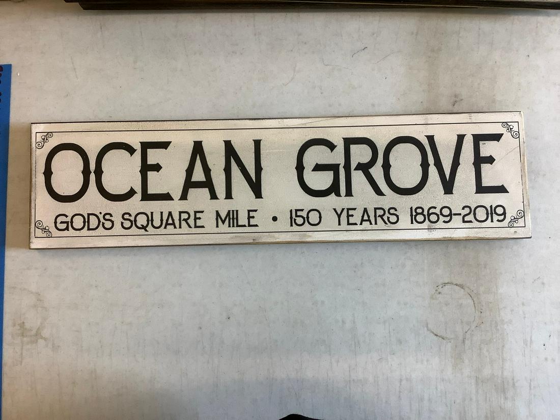Ocean Grove wooden sign 2 ftx6 inch: Ocean Grove wooden sign 2 ftx6 inch