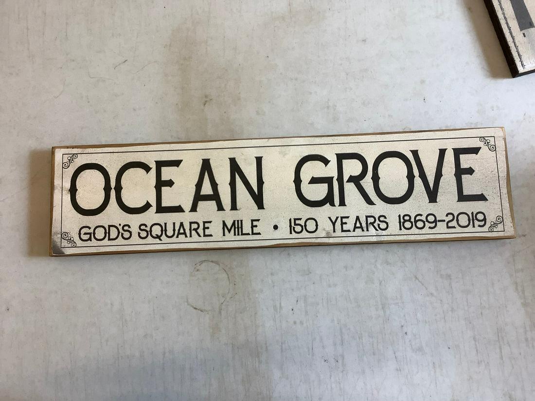 Ocean Grove wooden sign 2 ftx6 inch: Ocean Grove wooden sign 2 ftx6 inch