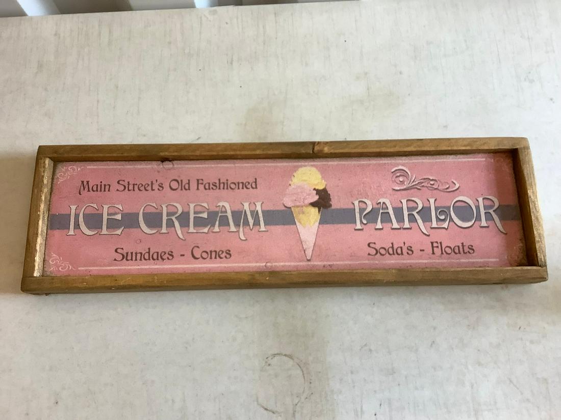 Ice cream parlor wood sign 25x7 (1 of 1)