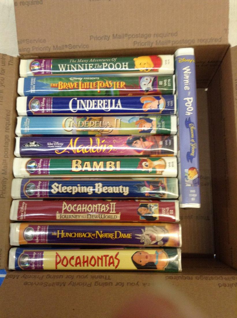 Box full of Disney VHS with Black Diamond: Box full of Disney VHS with Black Diamond