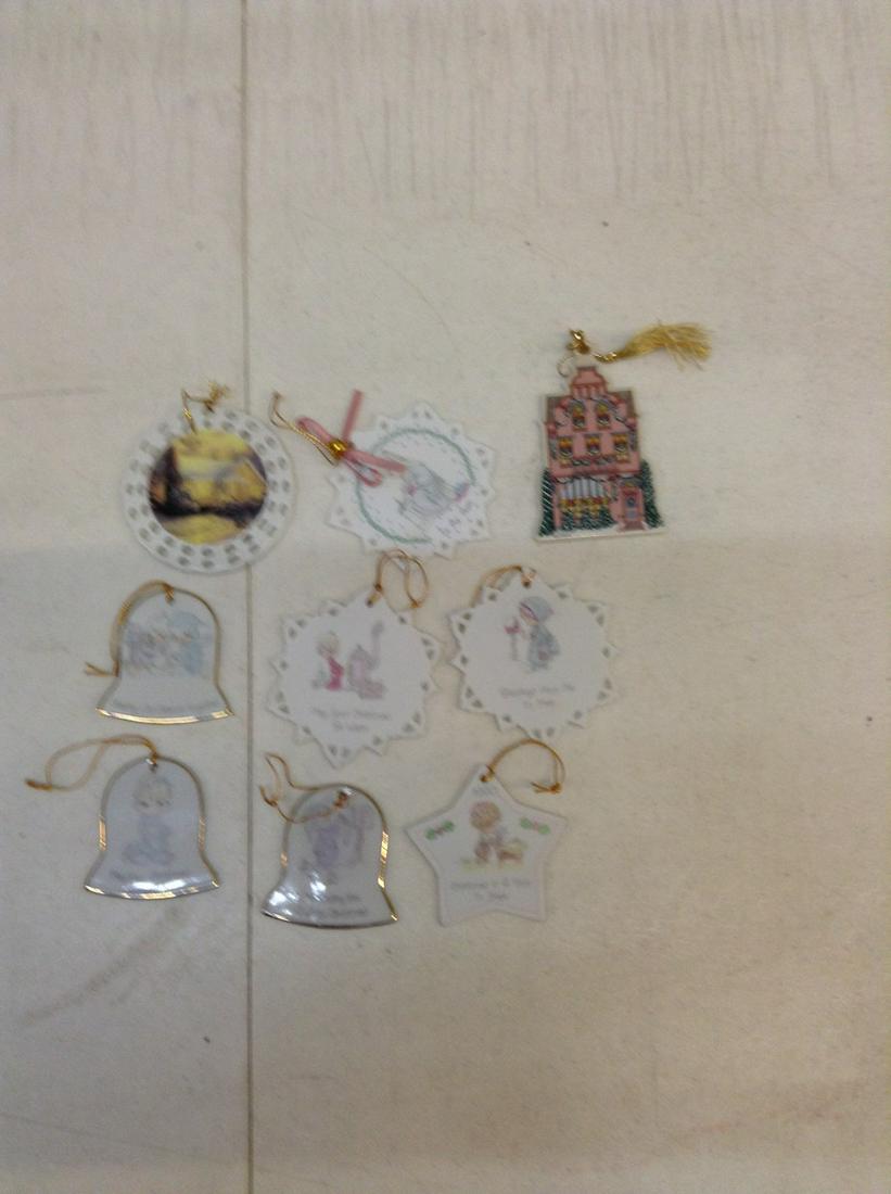 Large lot of Lenox, Thomas Kinkade and Precious: Large lot of Lenox, Thomas Kinkade and Precious Moments Ornaments