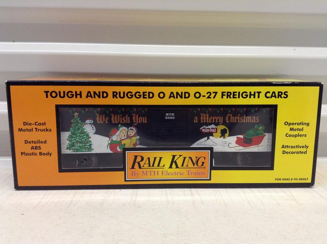 Rail King 2000 Holiday Box Car in original box 0 and (1 of 1)