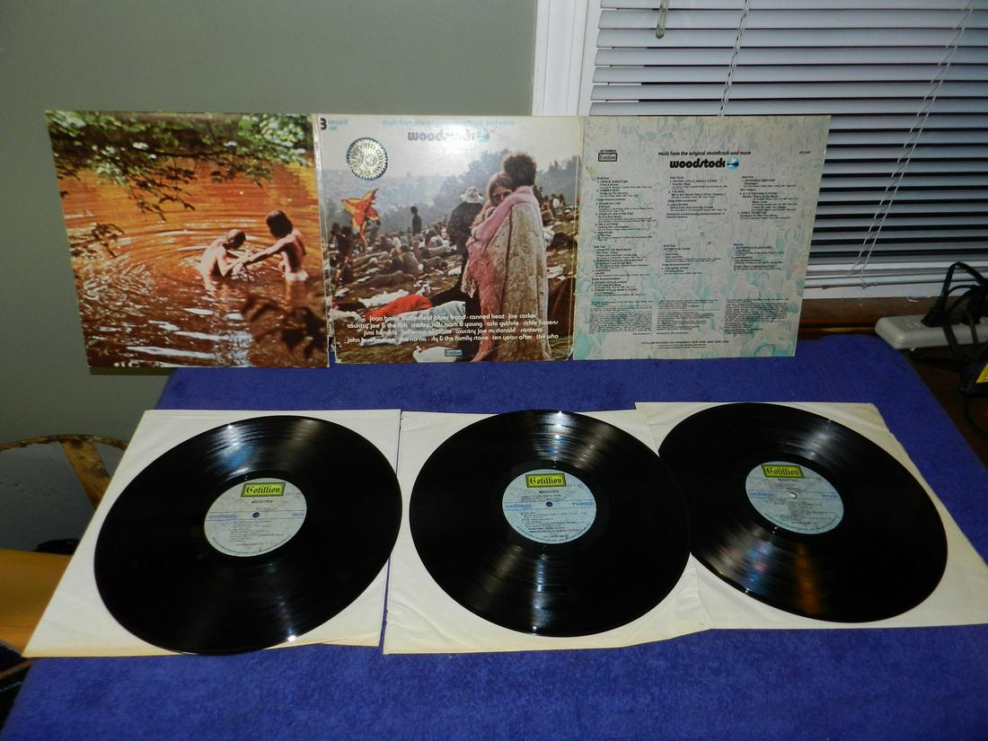 1970 Cotillion Records Woodstock 3 LP Album Set (1 of 1)