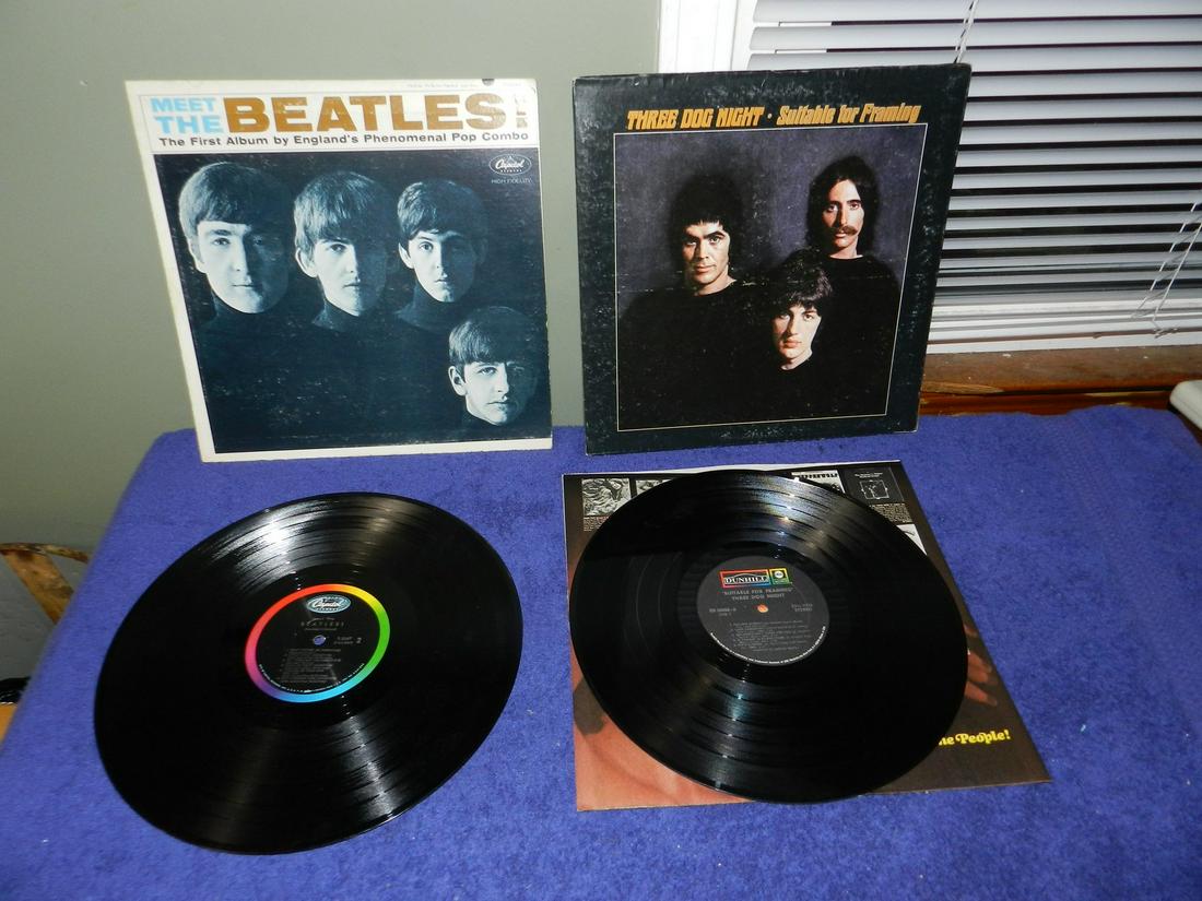 2 Vintage LPs Beatles Three Dog Night (1 of 1)