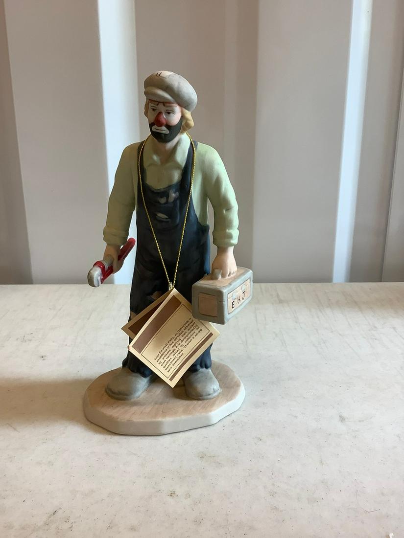 Emett Kelly Jr Limited Edition clown plumber 8 inch: Emett Kelly Jr Limited Edition clown plumber 8 inch tall
