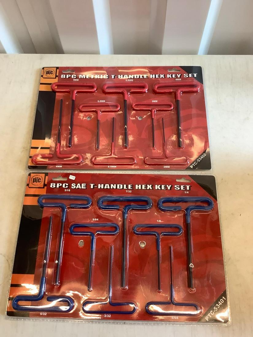Pair of Metric and Standard t handle key set (1 of 1)