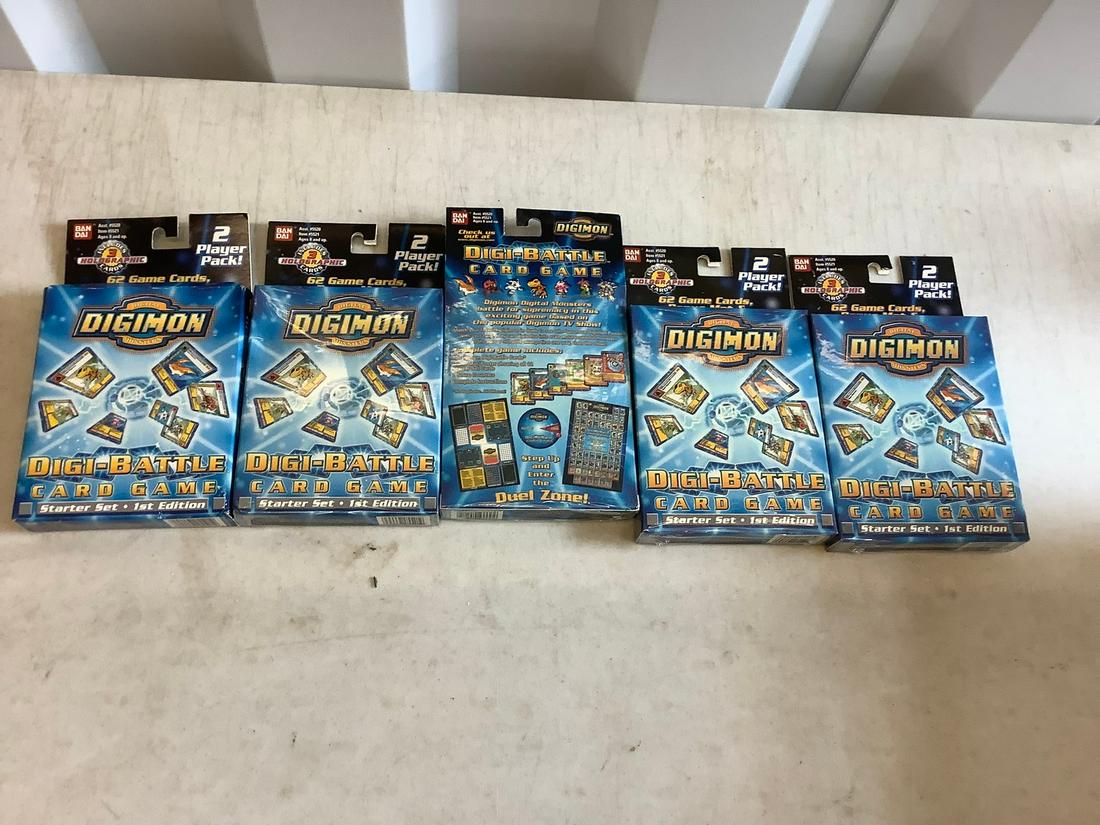 lot of 5 digimon cards new in boxes (1 of 1)