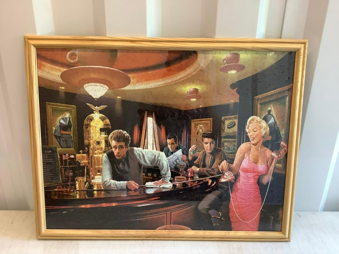 Framed Puzzle marilyn monroe james deen elvin, 26x21 (1 of 1)