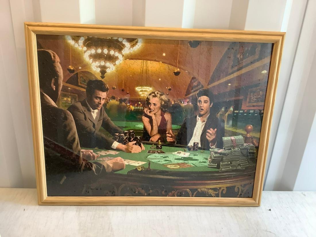 Framed Puzzle marilyn monroe james deen elvin, 26x20 (1 of 1)
