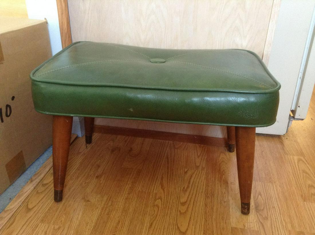 Vintage Leather Ottoman 21"x14"x13" (1 of 1)