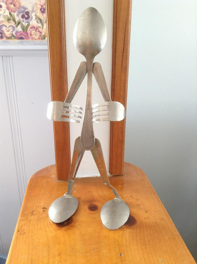 Spoon Man Art Sculpture 12" tall (1 of 1)