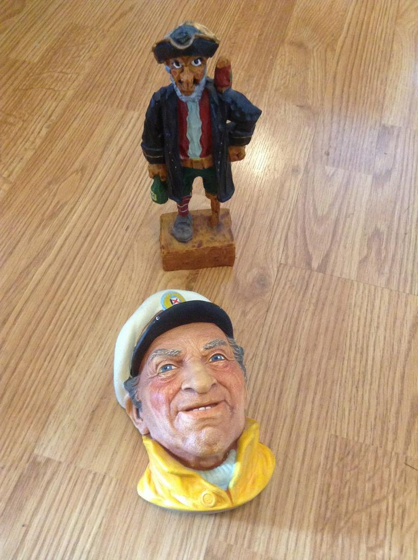 Made in England "Skipper" Chalkware Sailor and Pirate (1 of 1)