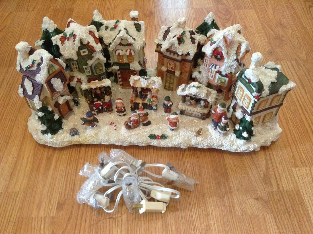 Lighted Christmas Village 20" long: Lighted Christmas Village 20" long