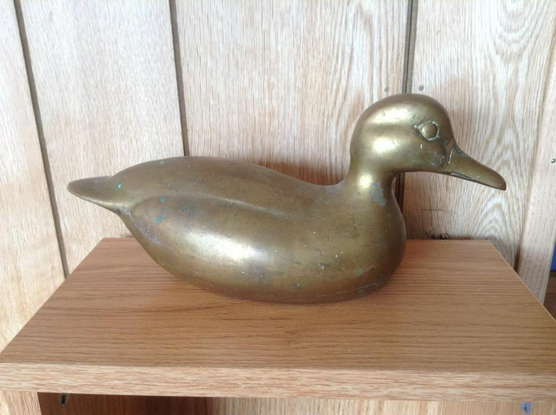 Brass Duck Door Stop 10" Long: Brass Duck Door Stop 10" Long