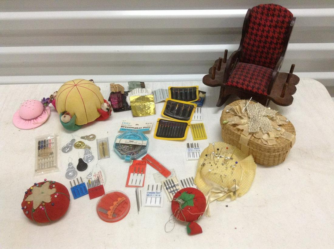 Large lot of Vintage sewing needles some NIP and pin: Large lot of Vintage sewing needles some NIP and pin cushions